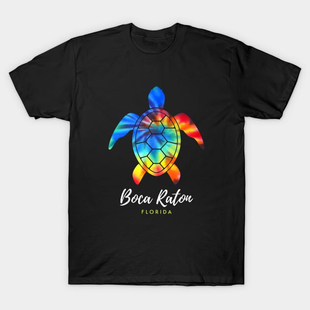 Boca Raton Florida Sea Turtle Conservation Tie Dye T-Shirt by TGKelly